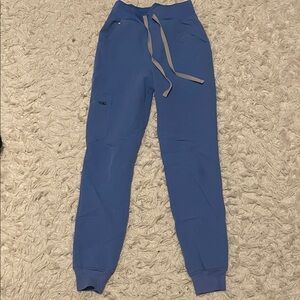 Figs Ceil Blue High Waisted Zamora Jogger Pants